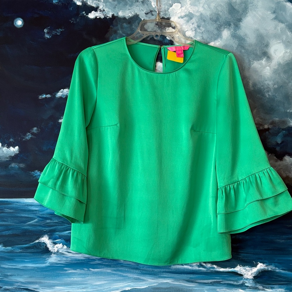 Lilly Pulitzer Christie Emerald Green Top